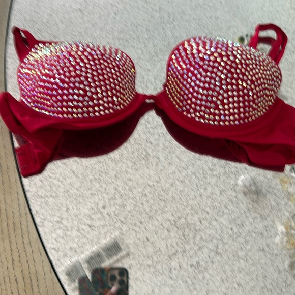 Victoria's Secret Other - Victoria's Secret Red Rhinestone Bra Intimates & Sleepwear